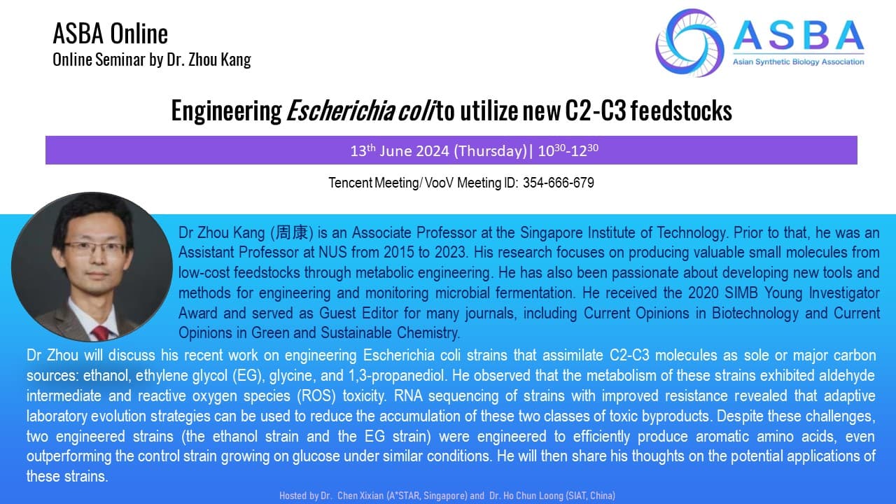 Engineering Escherichia coli to utilize new C2-C3 feedstocks