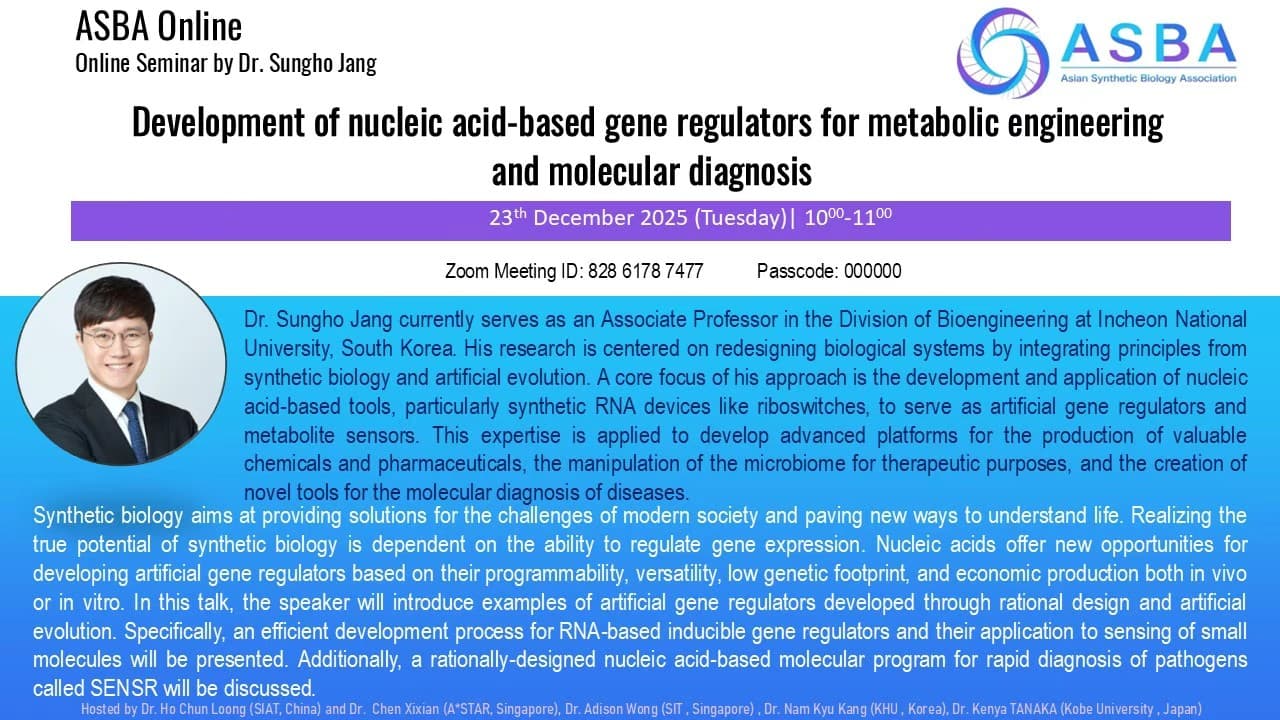 Development of NA-based gene regulators for metabolic engineering & molecular diagnosis